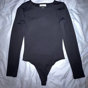 Black Long Sleeve Babaton Bodysuit
